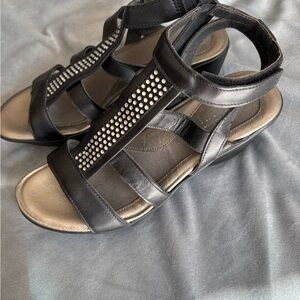 Naot strappy heeled wedge sandals
